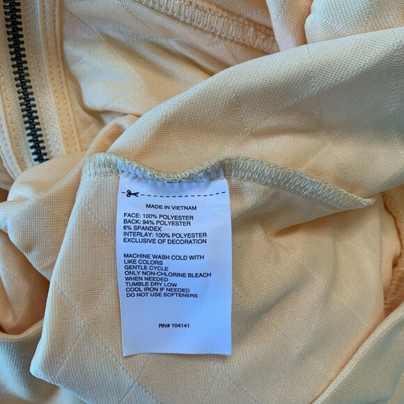 Women’s Quilted ½ Zip Pullover Stitched Athleisure Sweater - DSG -Yellow-L- NWT - Picture 12 of 12